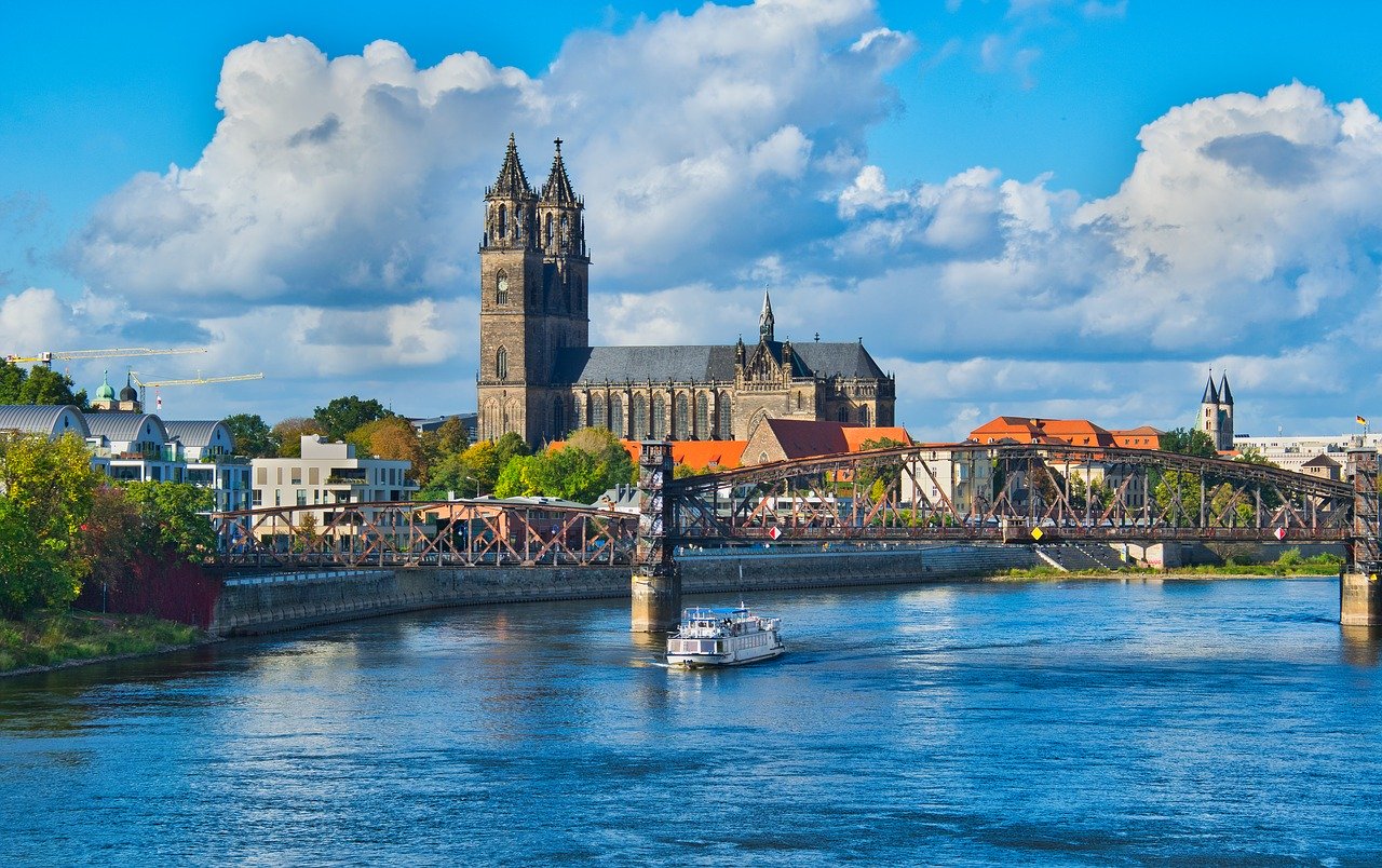 Blick auf Magdeburg an der Elbe